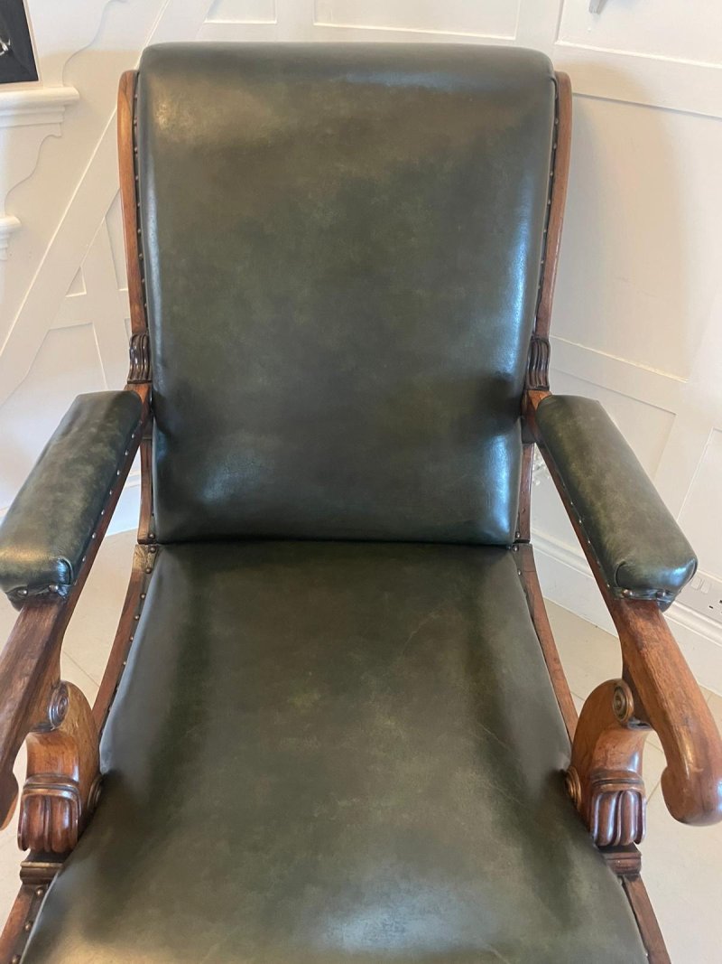 Outstanding Quality Antique Regency Quality Rosewood Reclining Armchair - Image 12